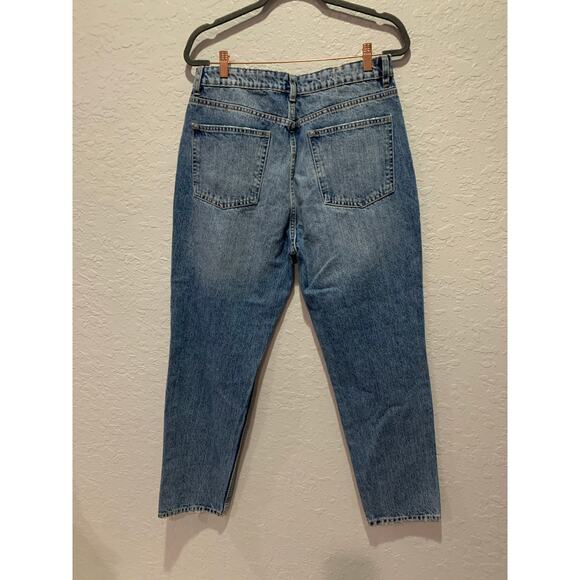 Zara Distressed High Waisted Mom Jeans Size 10 NEW - Picture 6 of 6
